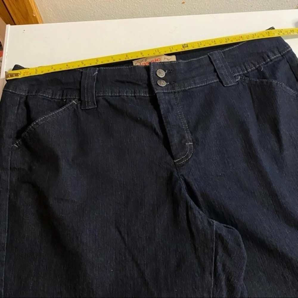 JMS Shorts Stretch‎ Classic Capri Women’s  Size 18W Blue Jeans - Picture 10 of 13